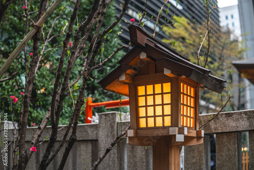 japanese lantern in the garden © k.yamauchi