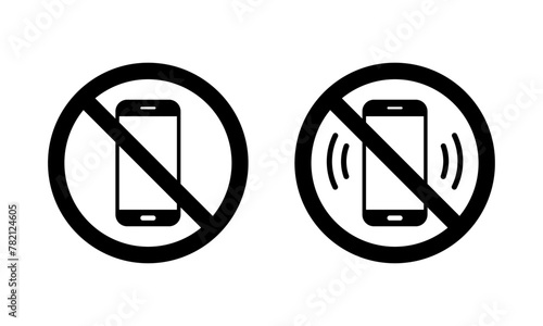 No phone calls sign set