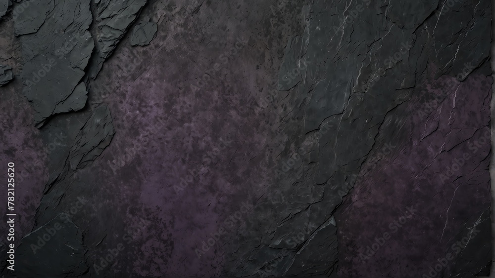 slate gray to dark lavender gradient color rough grunge rock texture close-up background from Generative AI - obrazy, fototapety, plakaty 