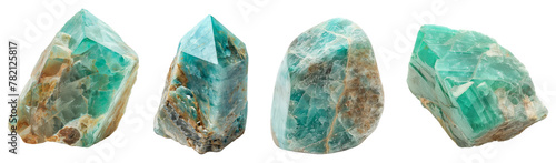 Amazonit Stone-Crystal, PNG set