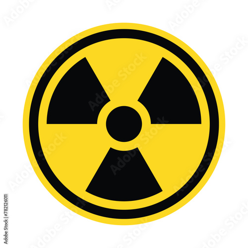 Yellow Radioactive Sign. Radiation Danger Icon. Vector