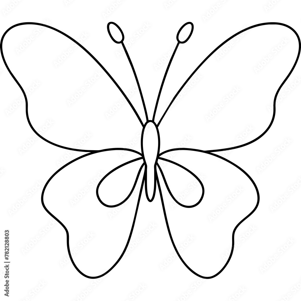 Naklejka premium butterfly isolated on white vector illustration