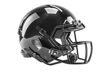 Side view of black football helmet