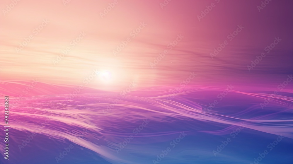 Minimalist Abstract Sunset Background with Foggy Wind, Crafted in 3D AI Image