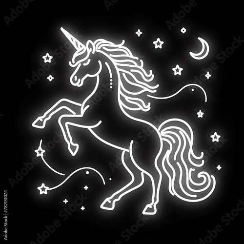 Neon Unicorn Background