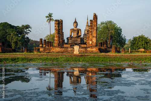 Wat Mahathat Temple in the precinct of Sukhothai Historical Park, Thailand. © yotrakbutda
