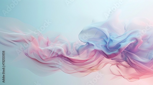 Minimalist Abstract Wedding Background with Foggy Wind, Presented in 3D AI Image