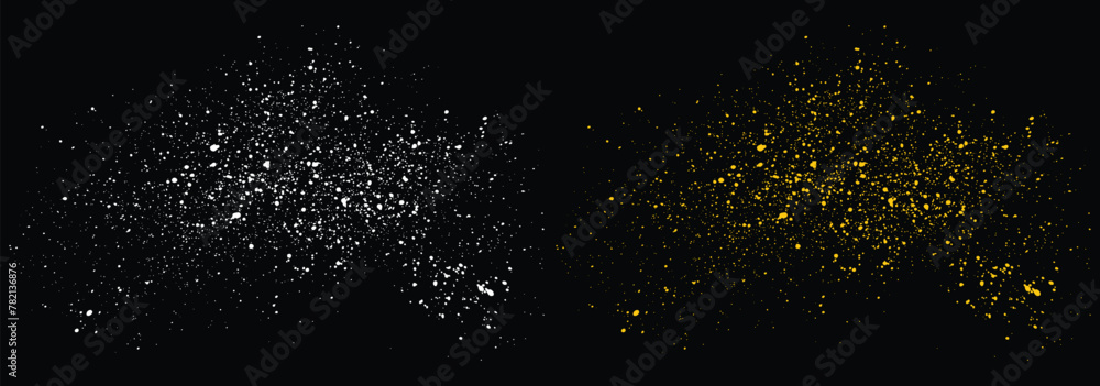 Festive luxury golden glitter background confetti celebration template.  Vector gold glitter effect and texture abstract background design