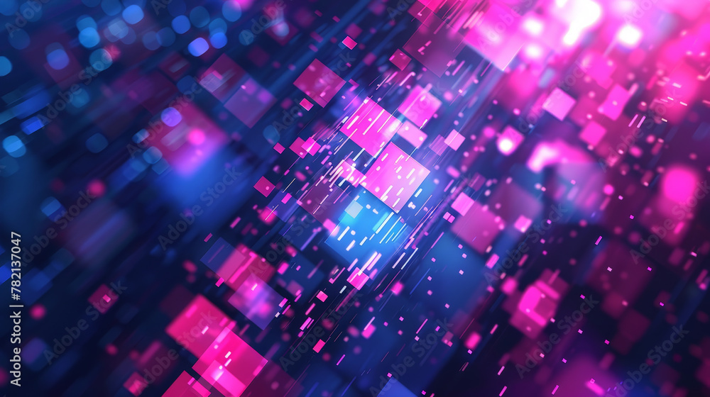 A colorful image of pink and blue squares A colorful image of pink and blue squares