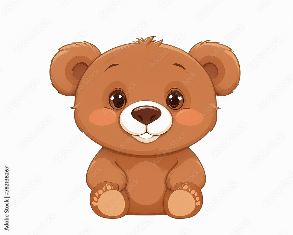 Cute Teddy bear. brown bear, illustration isolated on white background. Cute Teddy bear. brown bear, illustration isolated on white background.