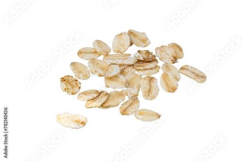 oat flakes on isolated background