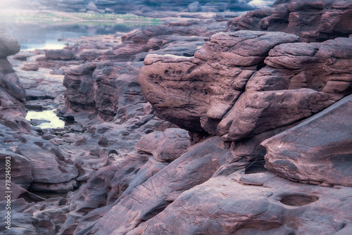 Sam Phan Bok (3000 holes), Grand canyon of Thailand,Ubon Ratchathani, Thailand. photo