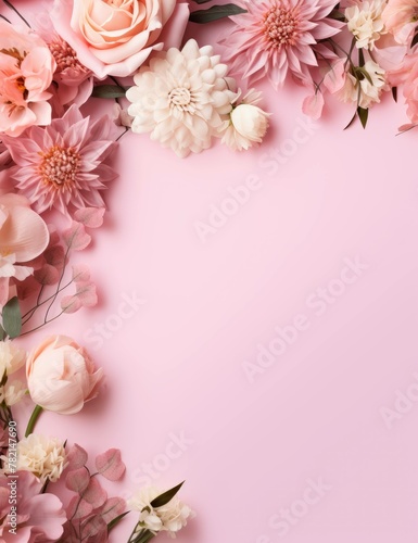 Elegant Pink Floral Background for Wedding, Baby Shower, Women's Health & Beauty Product Promos