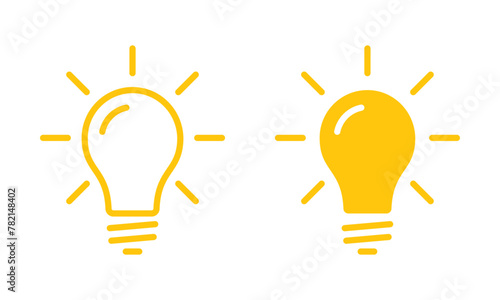 Light bulb icon set