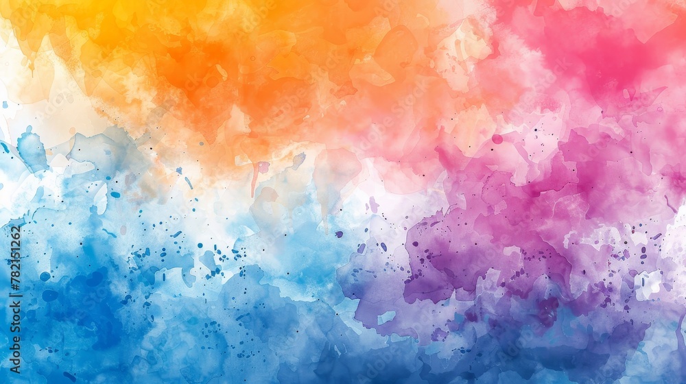 Colorful watercolor background with abstract shapes