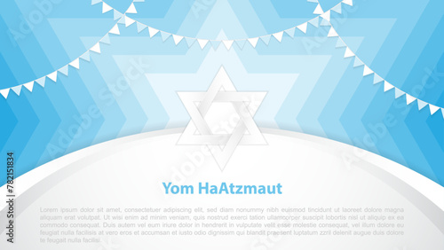 Yom HaAtzmaut, Independence Day is the national day of Israel, vector illustration