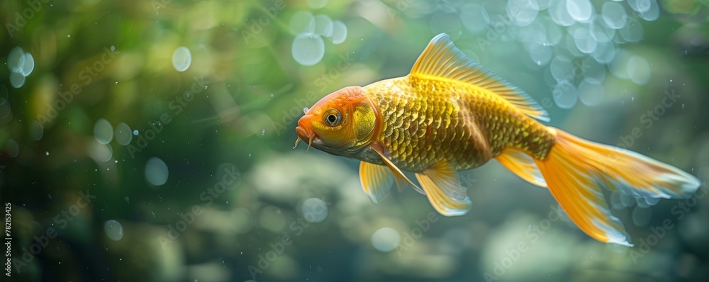 Close up of colorful koi fish in clear water. Close up of colorful koi fish in clear water.