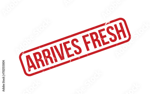 Red Arrives Fresh Rubber Stamp Seal Vector