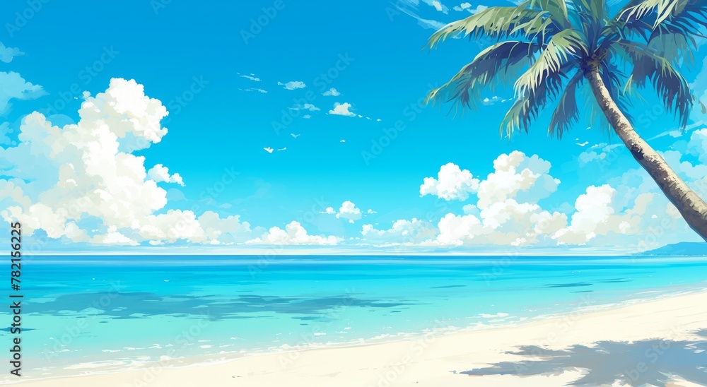 Summer Beach Background Materials