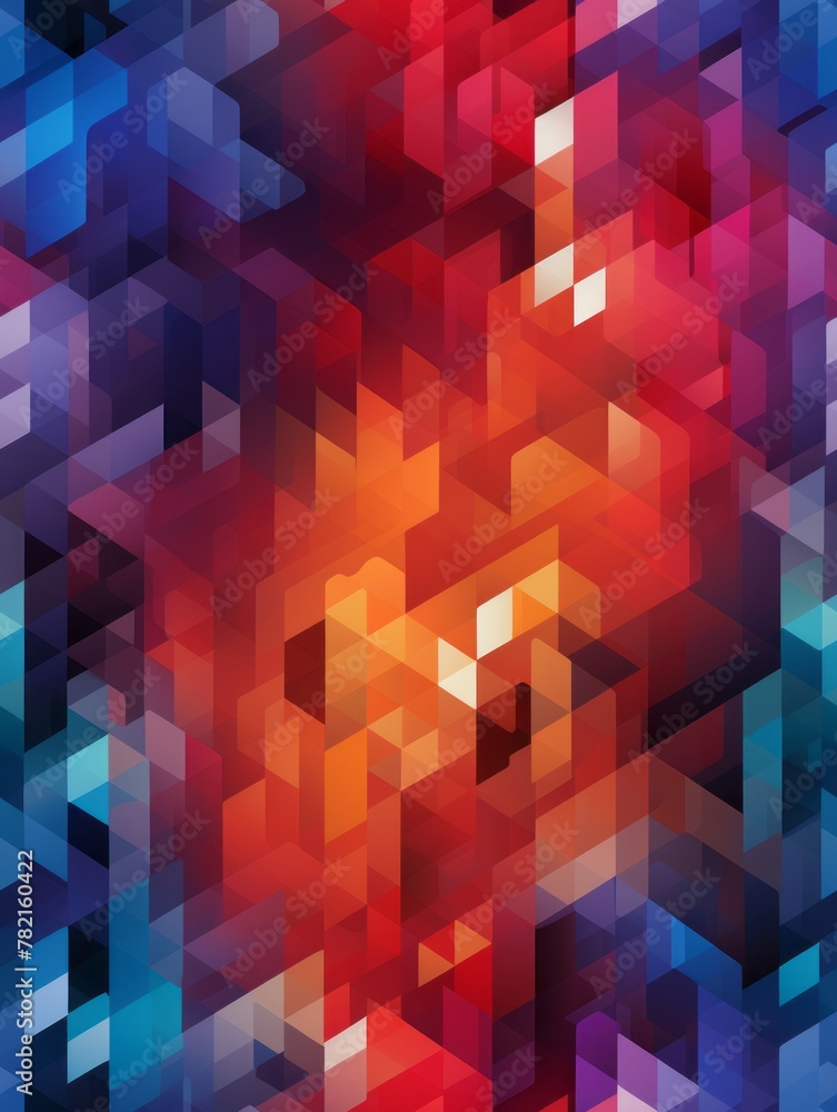 Seamless Digital Colorful Pixel Art Pattern Seamless Digital Colorful Pixel Art Pattern
