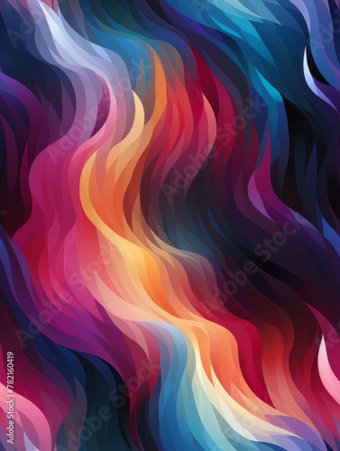 Seamless Digital Colorful Pixel Art Pattern