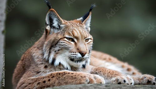 A-Lynx-With-Its-Eyes-Closed-Enjoying-A-Moment-Of-