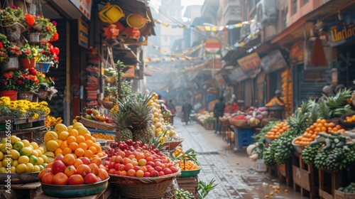 Inviting viewers to experience the vibrant street life and bustling markets of Nepal's cities. photo