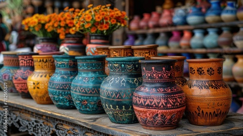 Showcasing the intricacy and craftsmanship of Nepali handicrafts and artisanal products. photo