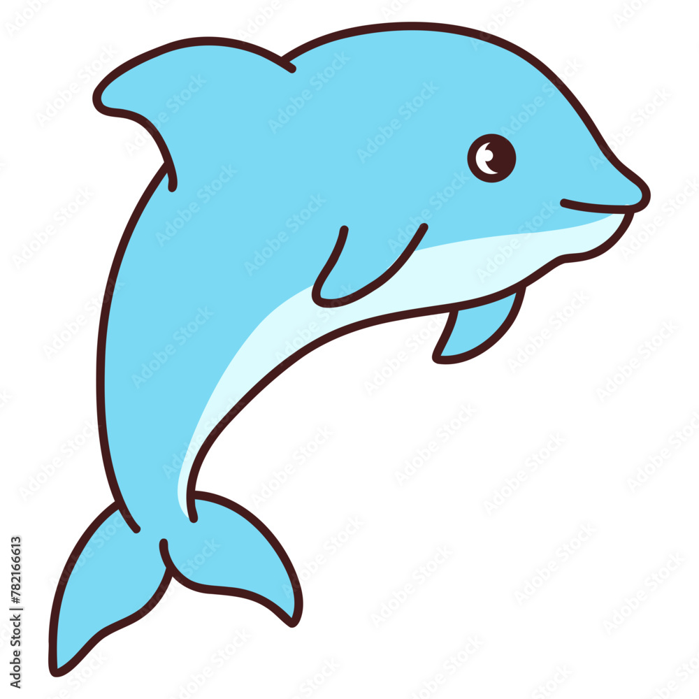 dolphin vector illustration. ocean animal cartoon dolphin vector illustration. ocean animal cartoon