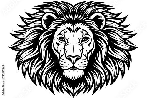 lion head silhouette vector art illustration © Tamanna