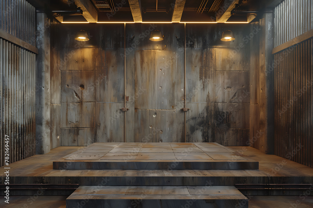 Elevate your projects with a chic loft-style 3D scene, perfect for modern interior design concepts Elevate your projects with a chic loft-style 3D scene, perfect for modern interior design concepts