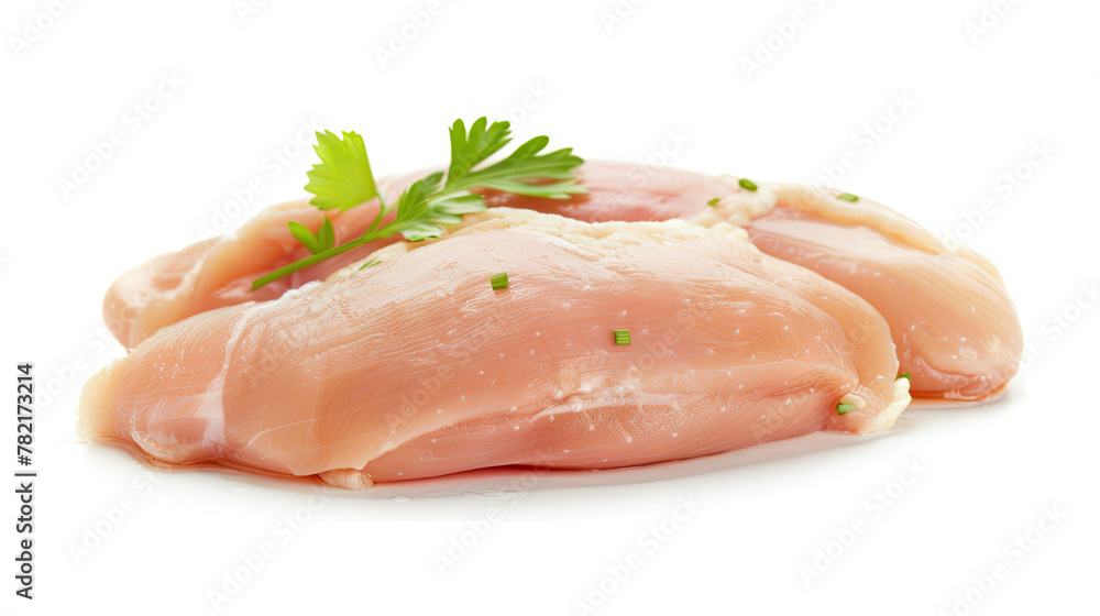 Raw chicken breast isolated on white background Raw chicken breast isolated on white background