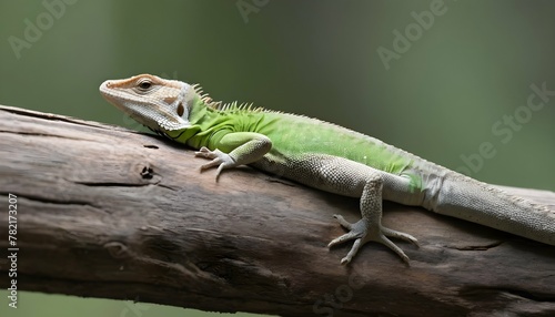 A-Lizard-In-A-Contemplative-Pose-On-A-Log- 2