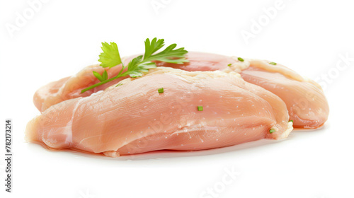 Raw chicken breast isolated on white background