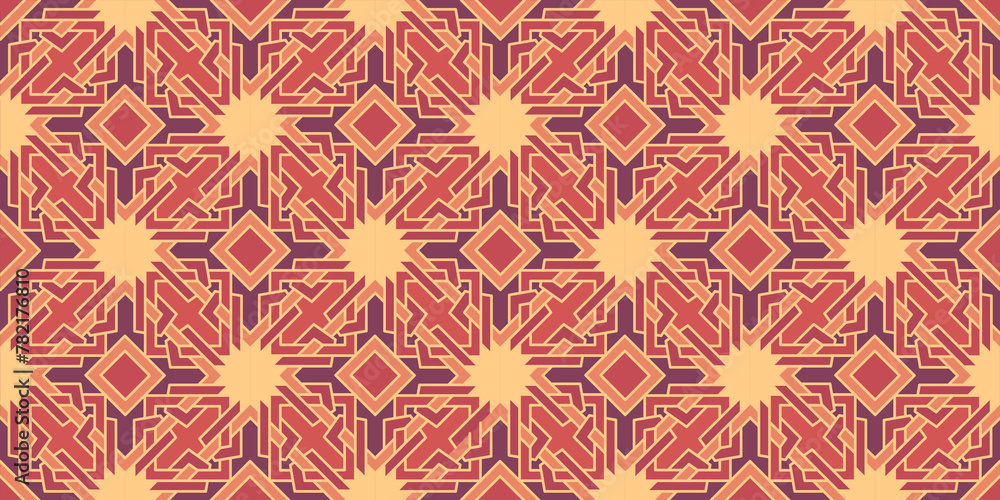 Seamless Islamic geometric pattern, a new and unique design in a modern and creative way, Moroccan ornament, Arabic drawings and decorations, brown and beige Seamless Islamic geometric pattern, a new and unique design in a modern and creative way, Moroccan ornament, Arabic drawings and decorations, brown and beige