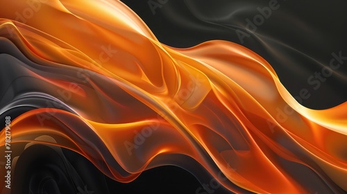 abstract wavy background in orange and black colors,Wallpaper with an abstract art pattern introducing dynamism,Design element for brochure, advertisements, presentation, web,wallpaper, desktop, post 