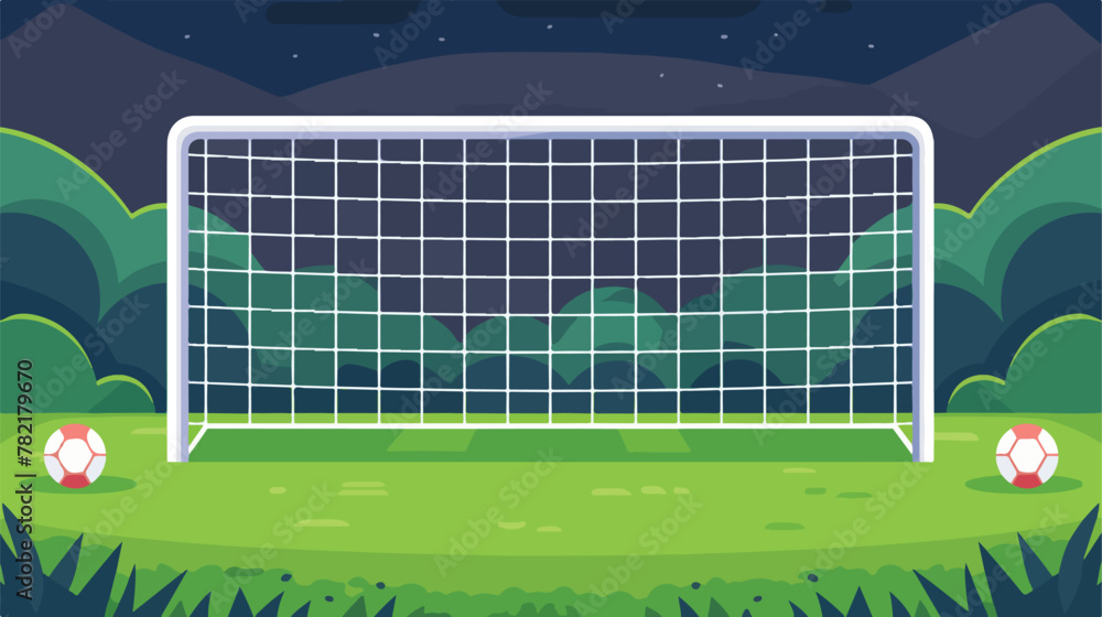 Soccer goal post icon vector illustration design 2d