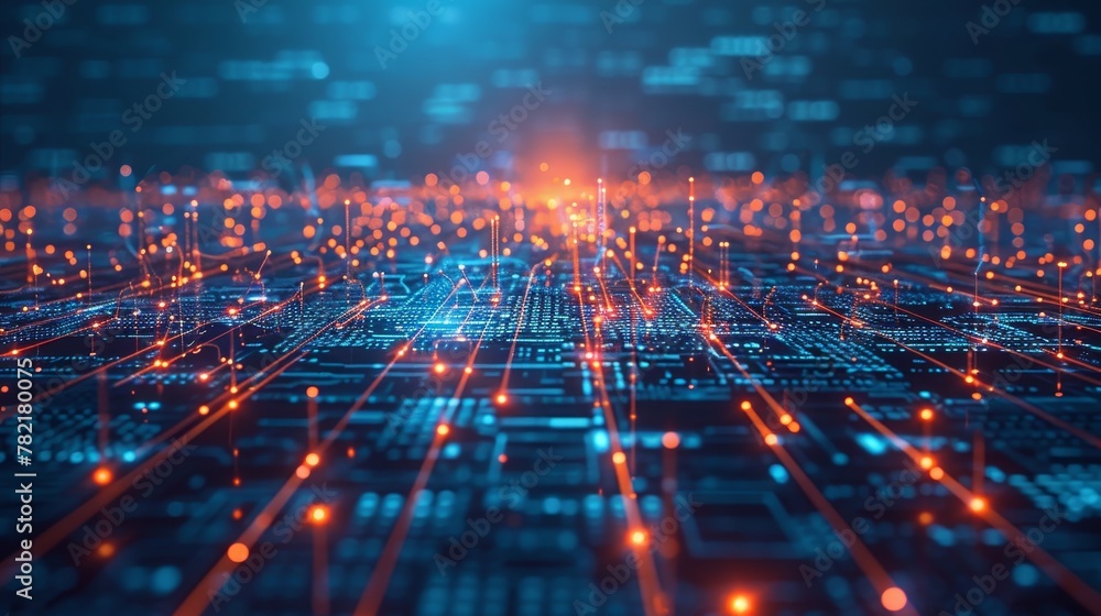 Fototapeta premium Illustrate the complexity of a futuristic network