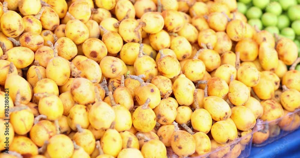 Lots of ripe yellow ripe pears in market. Vegetarian and fresh sale concept Lots of ripe yellow ripe pears in market. Vegetarian and fresh sale concept