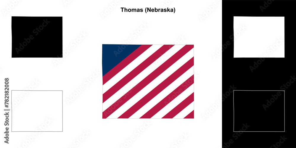 Thomas County (Nebraska) outline map set Thomas County (Nebraska) outline map set