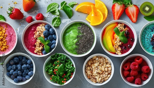 Superfood Smoothie Creations  Highlight the trend of superfood smoothies packed with nutritious ingredients like kale  spinach  berries  and chia seeds