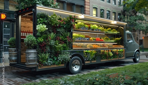 Eco Friendly Eats on Wheels, Develop a concept for a food truck that prioritizes sustainability by using eco-friendly packaging, serving plant-based dishes, and minimizing food waste