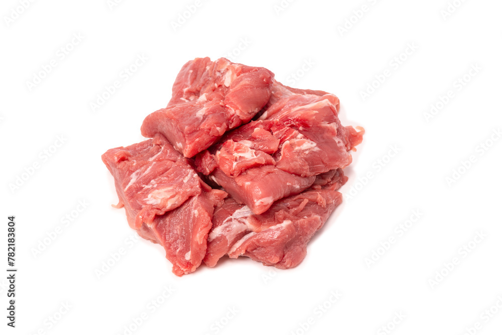 Raw pork tenderloin isolated on a white background. Fresh meat. Raw pork tenderloin isolated on a white background. Fresh meat.