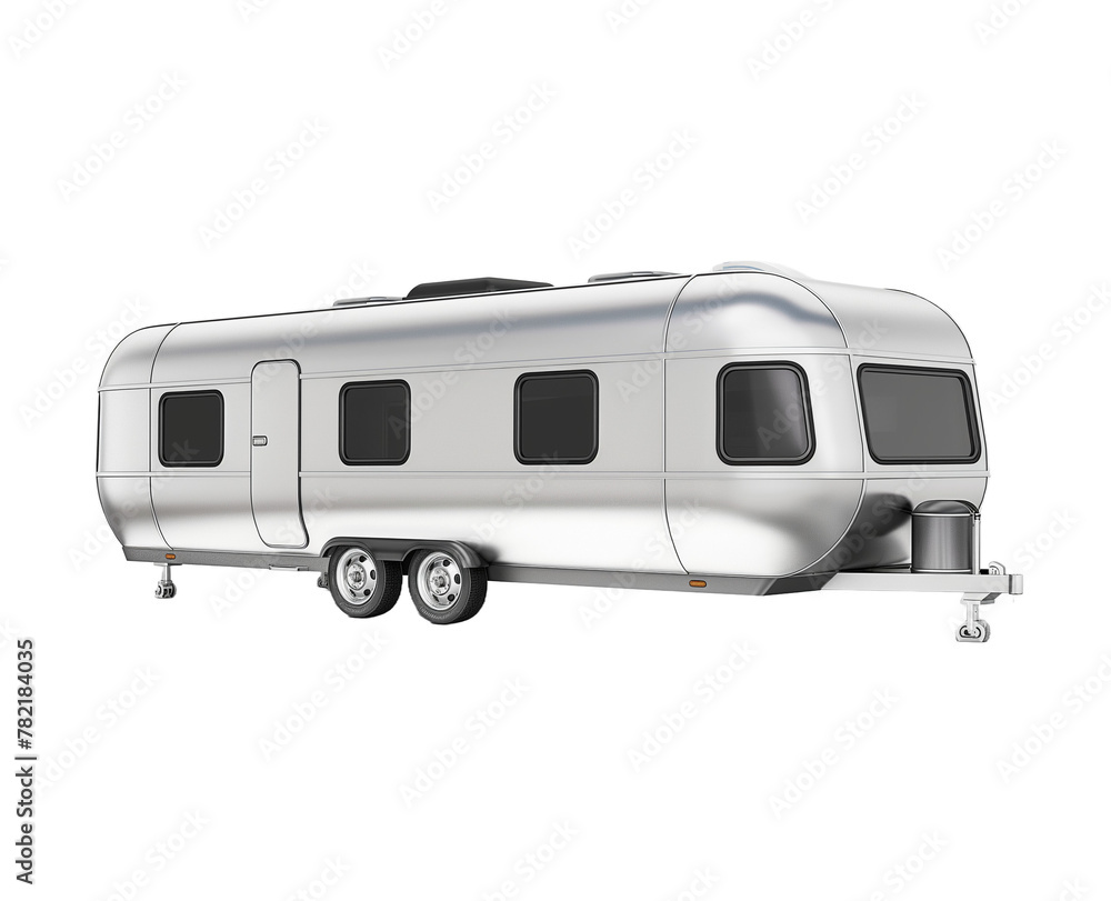 3D render of trailer with white background