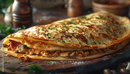 Develop a concept for a food truck offering savory crepes filled with ingredients like ham, cheese, spinach, and mushrooms
