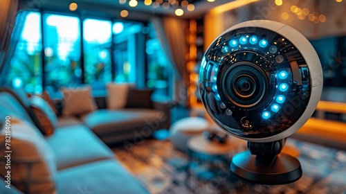 Capture the integration of smart security cameras with facial recognition technology