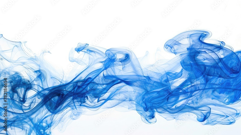 blue dynamic wave on white background, blue ink on white background,blue fire flames isolated on white background. abstract background for design.