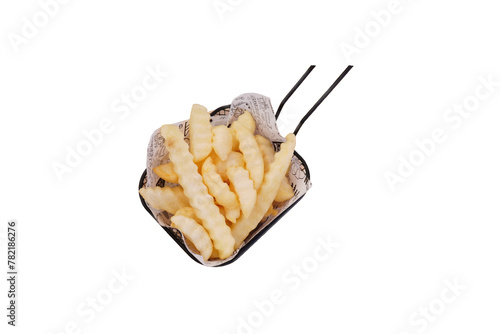 Crispy French Fries white background