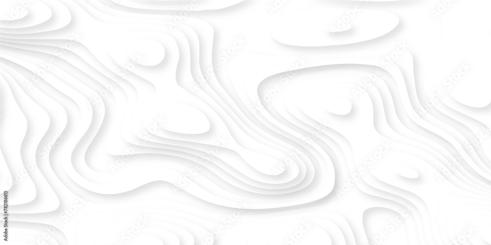 White papercut multi layers, 3D topographic pattern texture. Abstract paper cut relief imitation, topographic map image. Vector White papercut multi layers, 3D topographic pattern texture. Abstract paper cut relief imitation, topographic map image. Vector