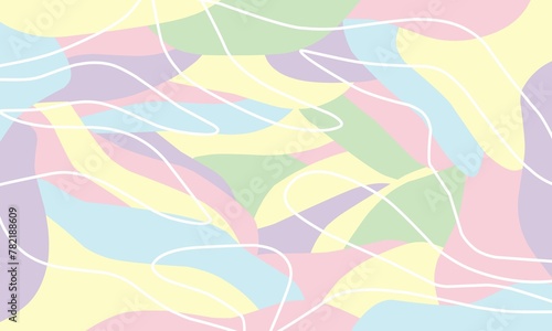 colorful abstract organic shapes background illustration